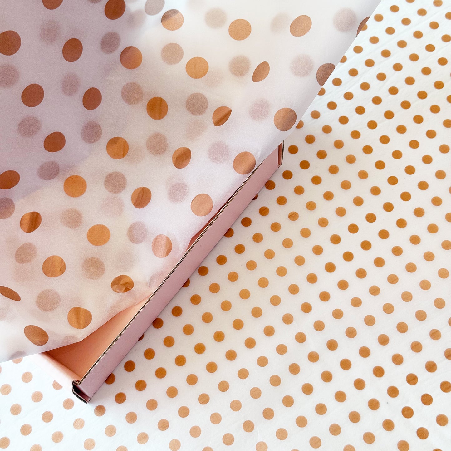 100 Bulk, 28" x 20" Polka Dots 17g Wrapping Tissue Paper Sheets - ByHome