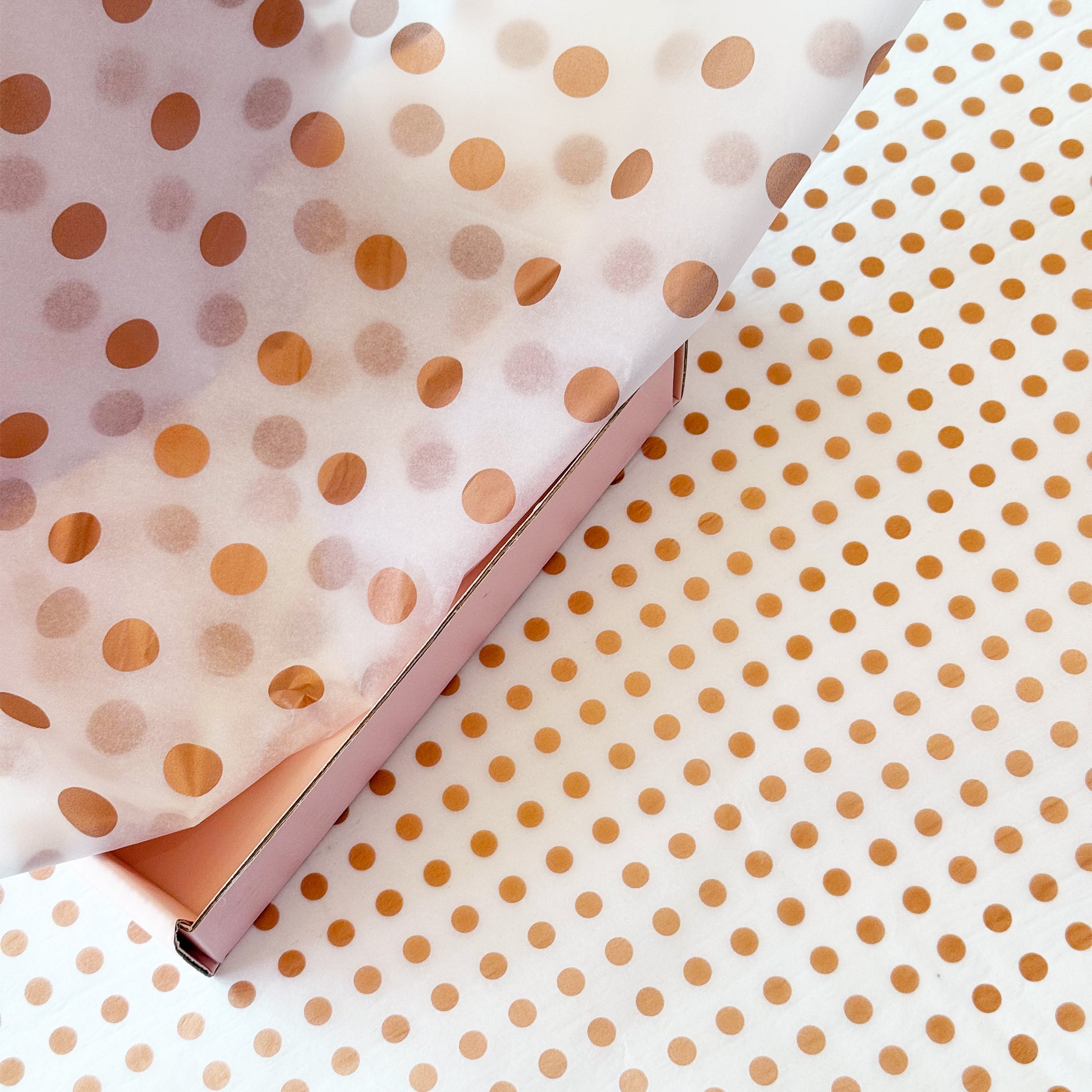 100 Bulk, 28" x 20" Polka Dots 17g Wrapping Tissue Paper Sheets - ByHome
