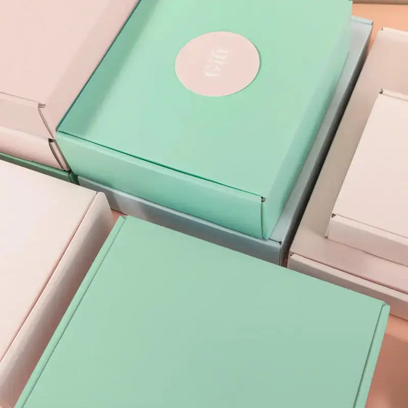 50pc, 3 size Pink Green corrugated cardboard mailing shipping box - ByHome