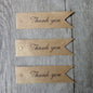 100pc, 2.7"x0.8" THANK YOU kraft tag with twine - ByHome