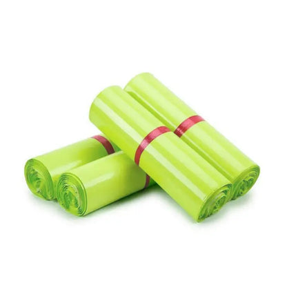 100pcs, 4 sizes lime green thickened poly mailing bag - ByHome