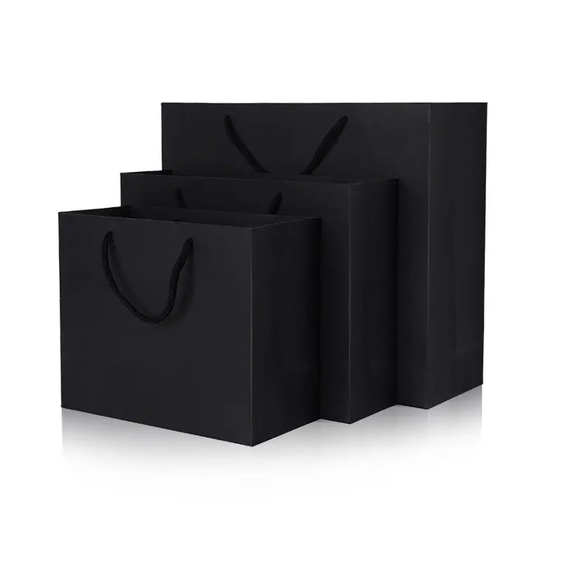 10pcs, 9 sizes all Black premium paper Gift Bag - ByHome