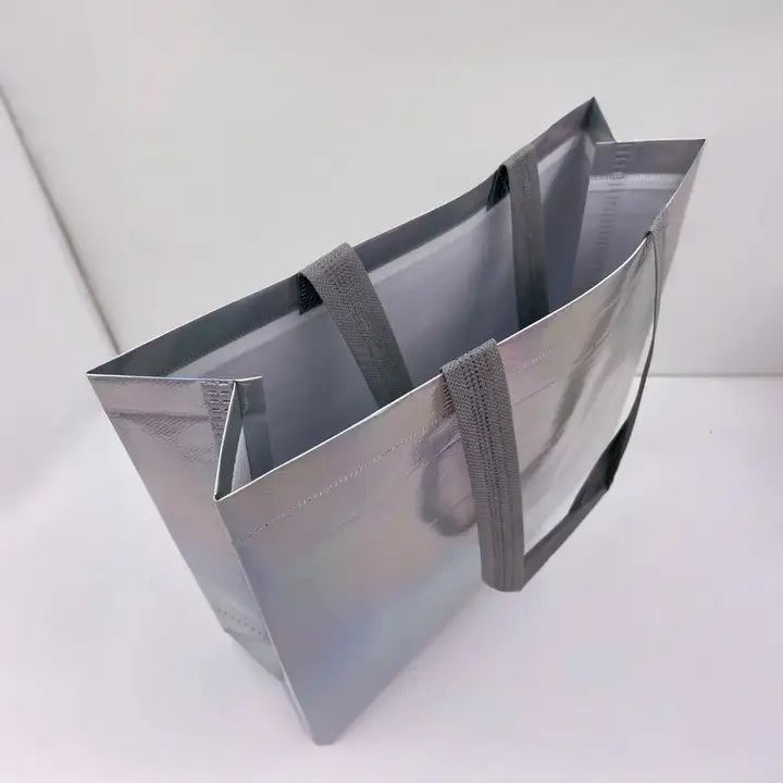 50pcs, 3 sizes Iridescent holographic non-woven gift bag - ByHome