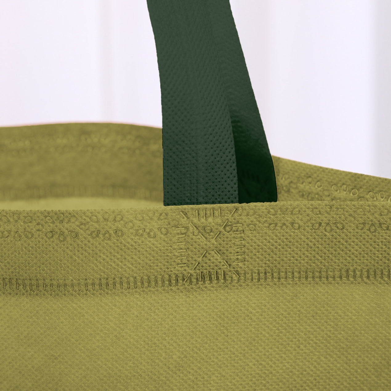 50pcs, 4 sizes Matcha Green non-woven gift bag green handle - ByHome