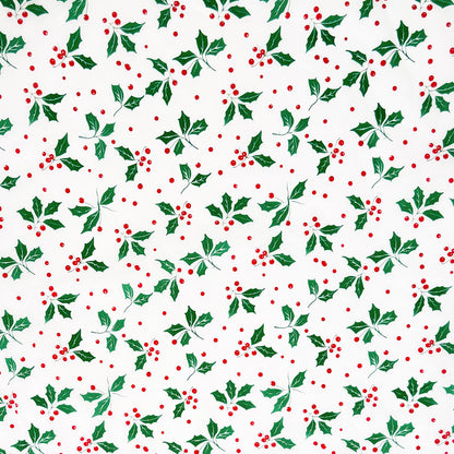 100 Bulk, 28" x 20" Christmas Mistletoe 17g White Wrapping Tissue Paper Sheets