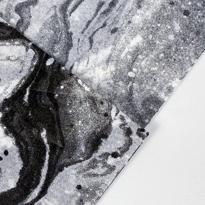 100 Bulk, 28" x 20" Black Marble Swirl 17g White Wrapping Tissue Paper Sheets