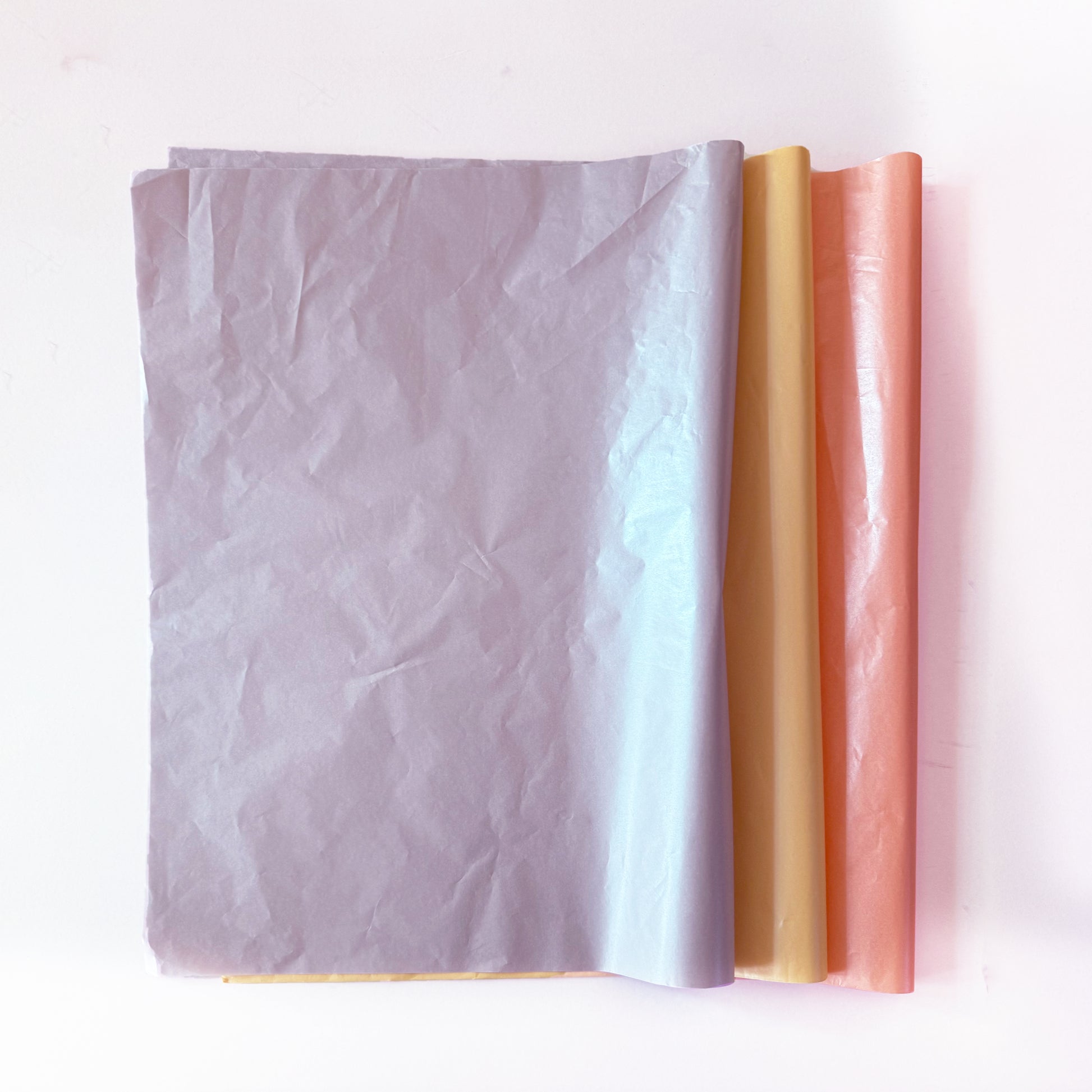 100 Bulk, 28" x 20" Pearlescent Metallic 17g Wrapping Tissue Paper Sheets - ByHome