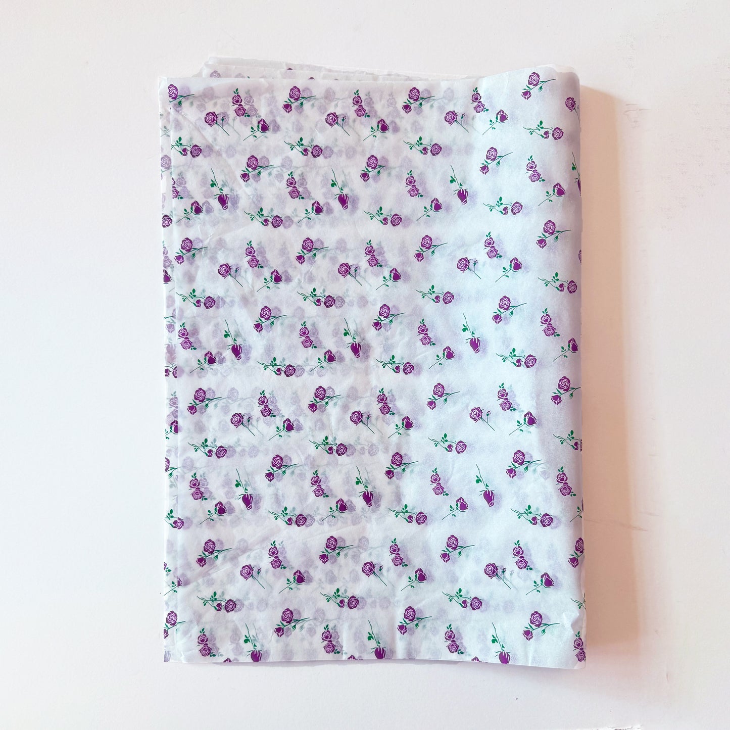 100 Bulk, 28" x 20" Purple Rose 17g White Wrapping Tissue Paper Sheets - ByHome