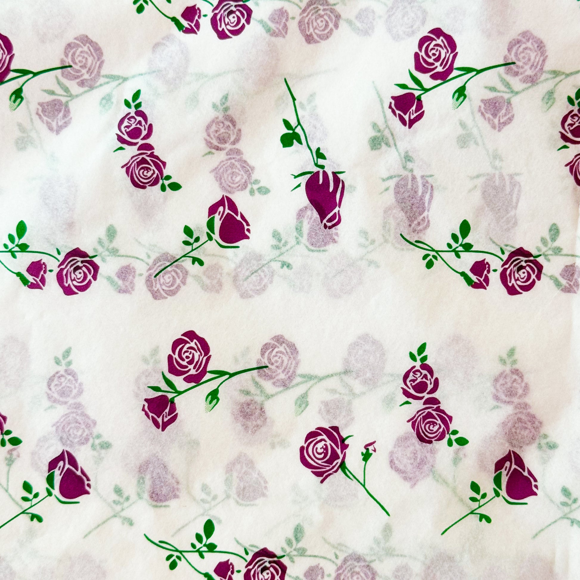 100 Bulk, 28" x 20" Purple Rose 17g White Wrapping Tissue Paper Sheets - ByHome