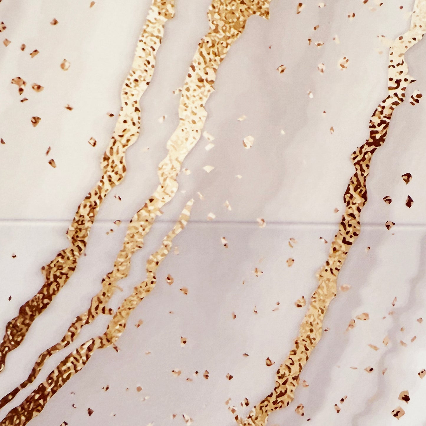 10pcs, Luxury Gold Glitter Printed Pattern Marble Square Gift bag w/ Tissue - ByHome