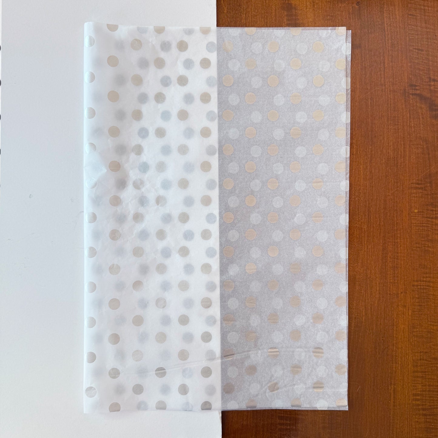 100 Bulk, 28" x 20" Polka Dots 17g Wrapping Tissue Paper Sheets - ByHome