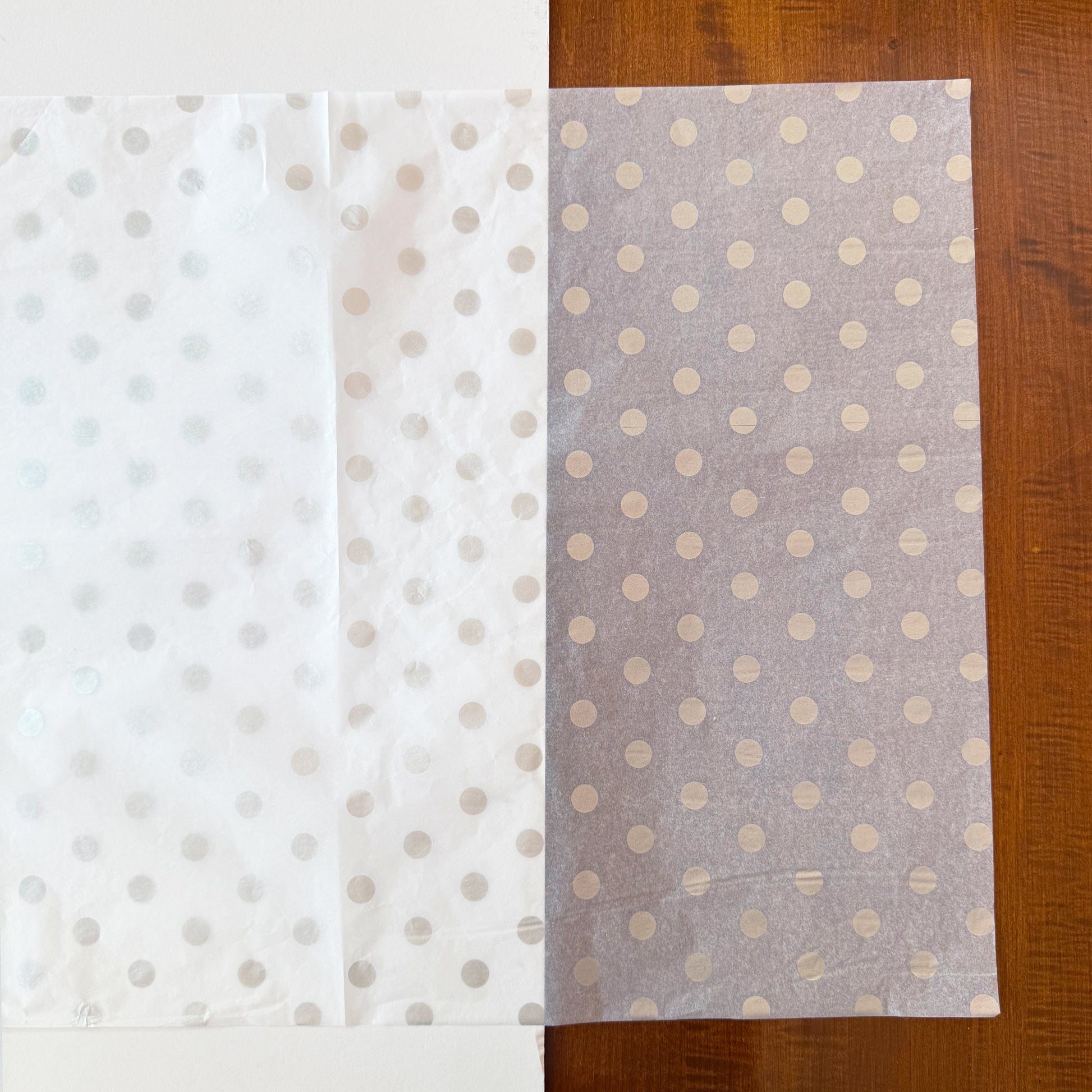 100 Bulk, 28" x 20" Polka Dots 17g Wrapping Tissue Paper Sheets - ByHome