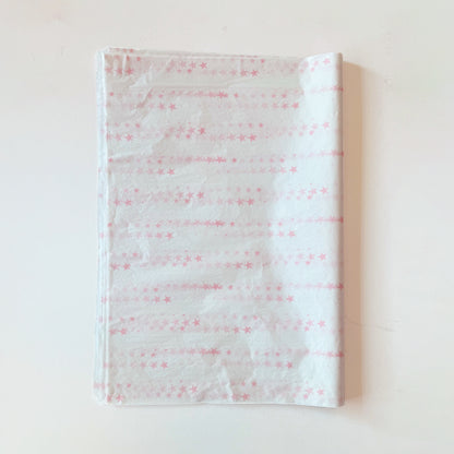 100 Bulk, 28" x 20" Pink Shooting Stars Wrapping Tissue Paper Sheets - ByHome