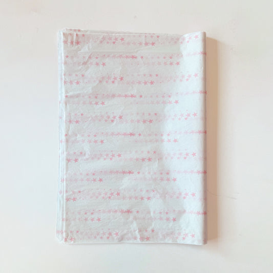100 Bulk, 28" x 20" Pink Shooting Stars Wrapping Tissue Paper Sheets