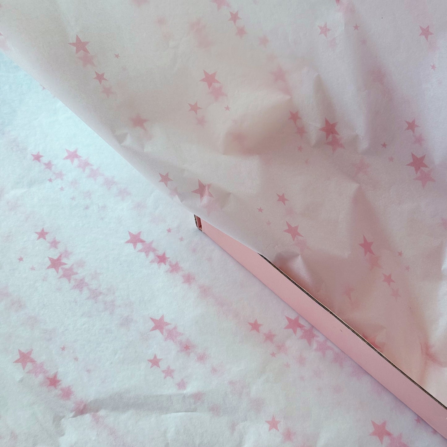 100 Bulk, 28" x 20" Pink Shooting Stars Wrapping Tissue Paper Sheets - ByHome
