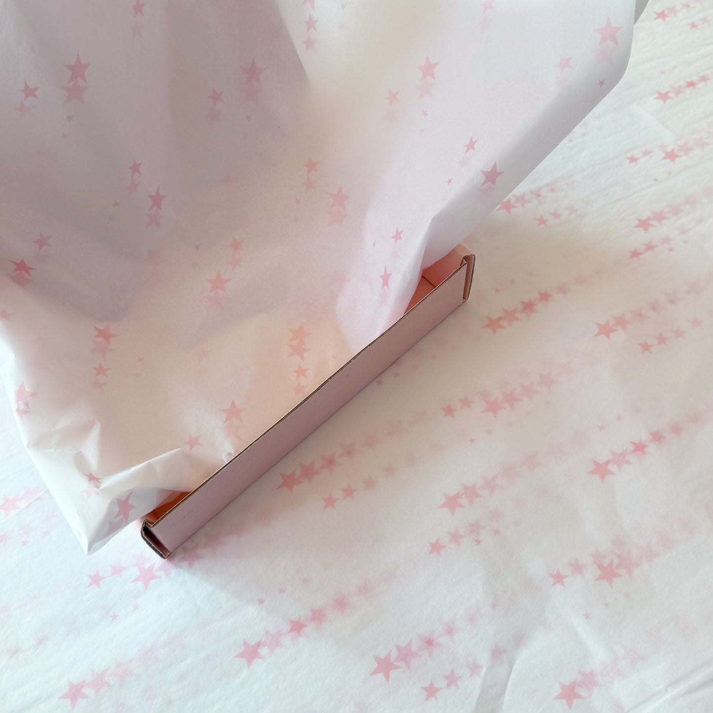 100 Bulk, 28" x 20" Pink Shooting Stars Wrapping Tissue Paper Sheets - ByHome