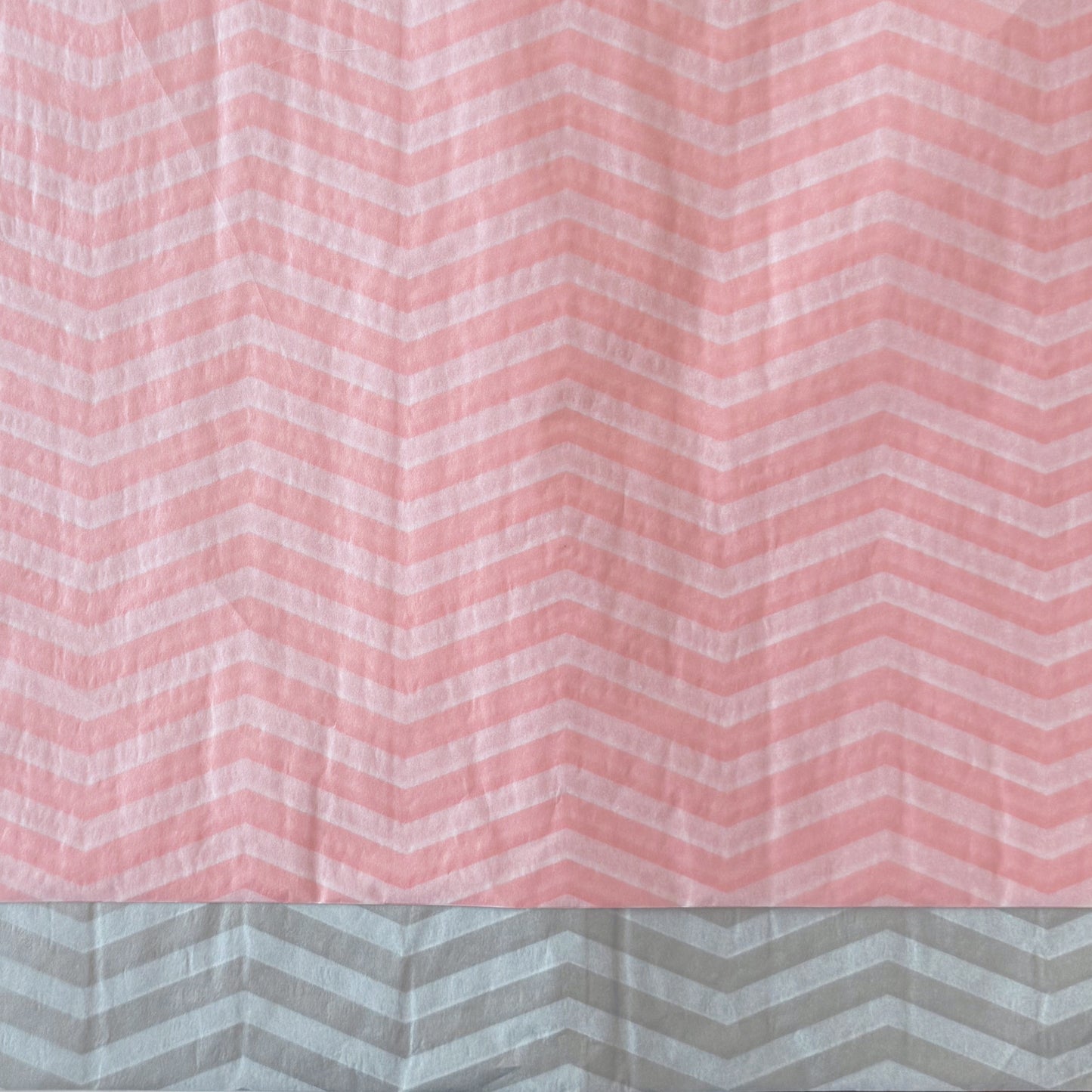 100 Bulk, 28" x 20" Wavy Chevron line 17g Wrapping Tissue Paper Sheets - ByHome